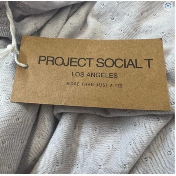 NWT $52 (Color Lilac) Project social T Winsome Lettuce Pointelle Tank Top Size L - Picture 4 of 6